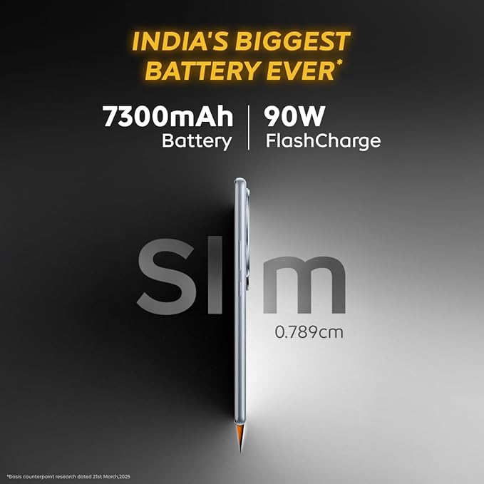 iQOO Z10 5G (Glacier Silver, 12GB RAM, 256GB Stroage) | India's Biggest Ever 7300 mAh Battery | Snapdragon 7s Gen 3 Processor | Brightest Quad Curved AMOLED Display in The Segment