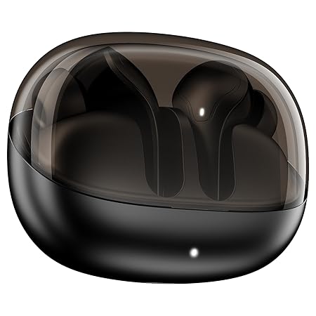 boAt New Launch Airdopes Plus 311, Glass Design, Dual Mics ENx, Fast Charge, 50 Hrs Battery, Low Latency, IPX4, Bluetooth Earbuds, TWS Ear Buds Wireless Earphones with mic (Charcoal Black)